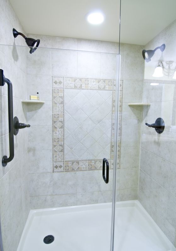 New Shower with Tiled Walls